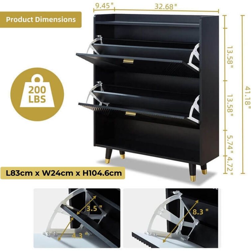 Modulo 33 Flip-Drawer Entryway Shoe Organizer - Image 7