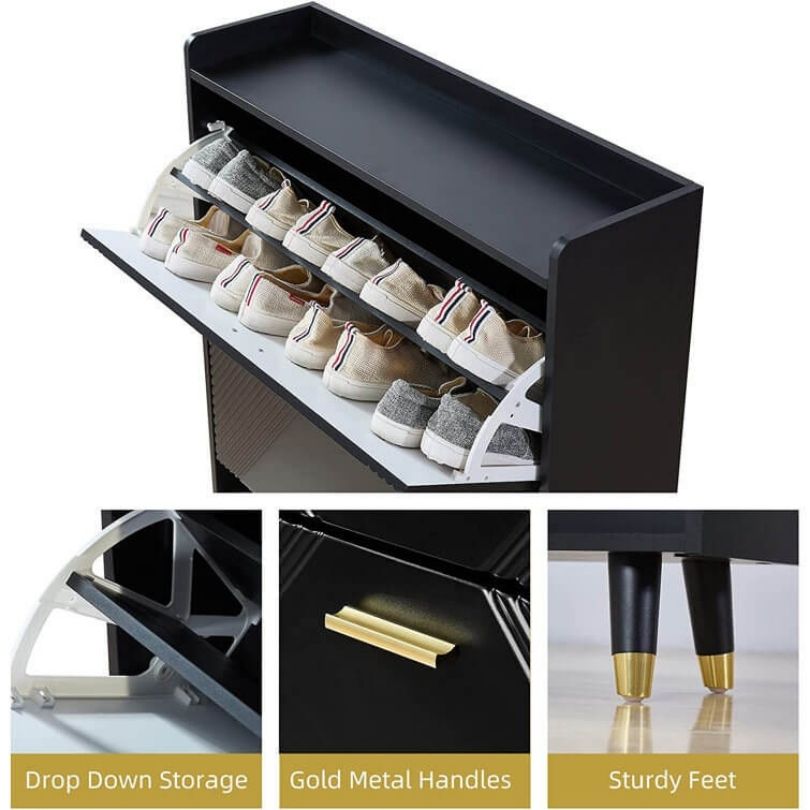 Modulo 33 Flip-Drawer Entryway Shoe Organizer - Image 4