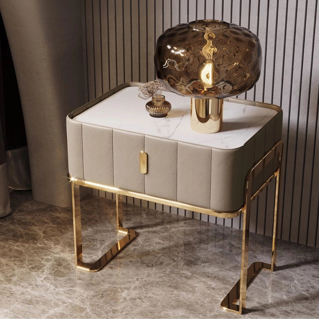 Contemporary Nightstand with Stylish Sintered Stone Top - Image 3