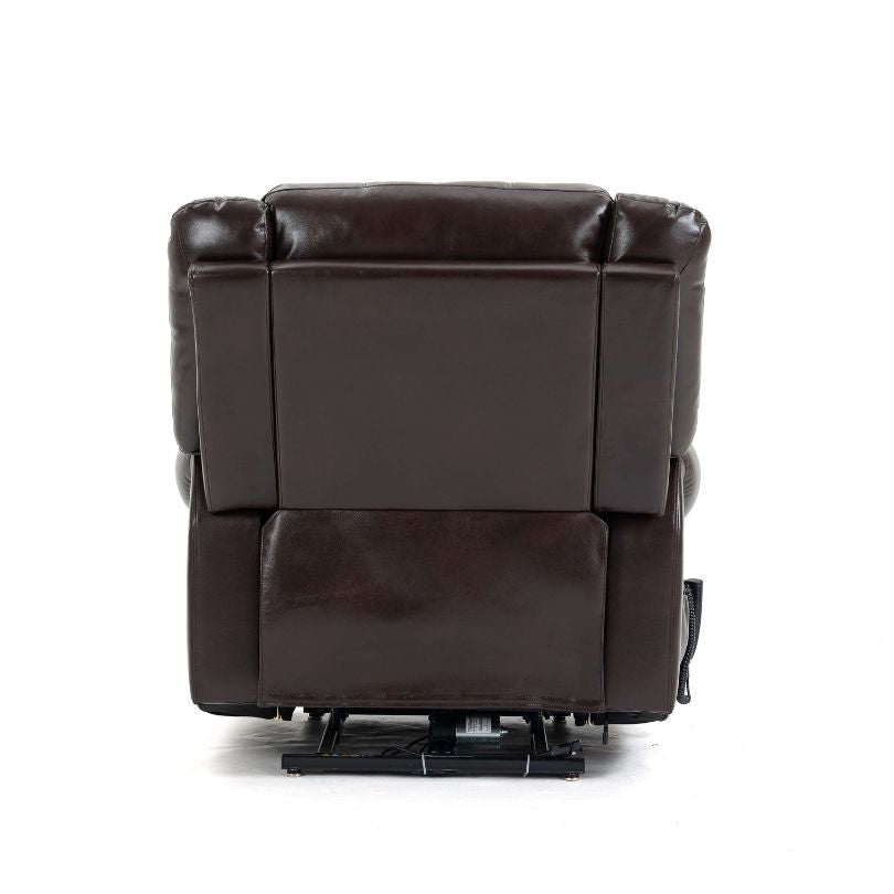 A cozy living room setting featuring the power lift recliner chair with heat massage function.