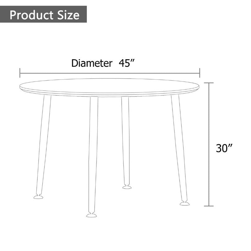 Table set for dinner, highlighting the elegant design of the round table.