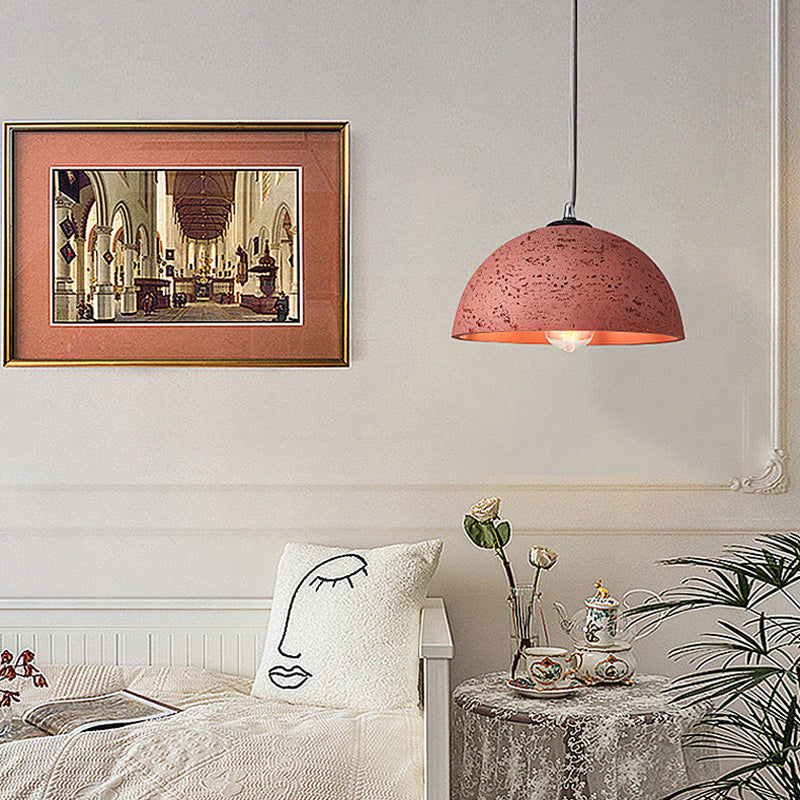 Elegant dome LED pendant light showcasing its stylish design from a side angle.