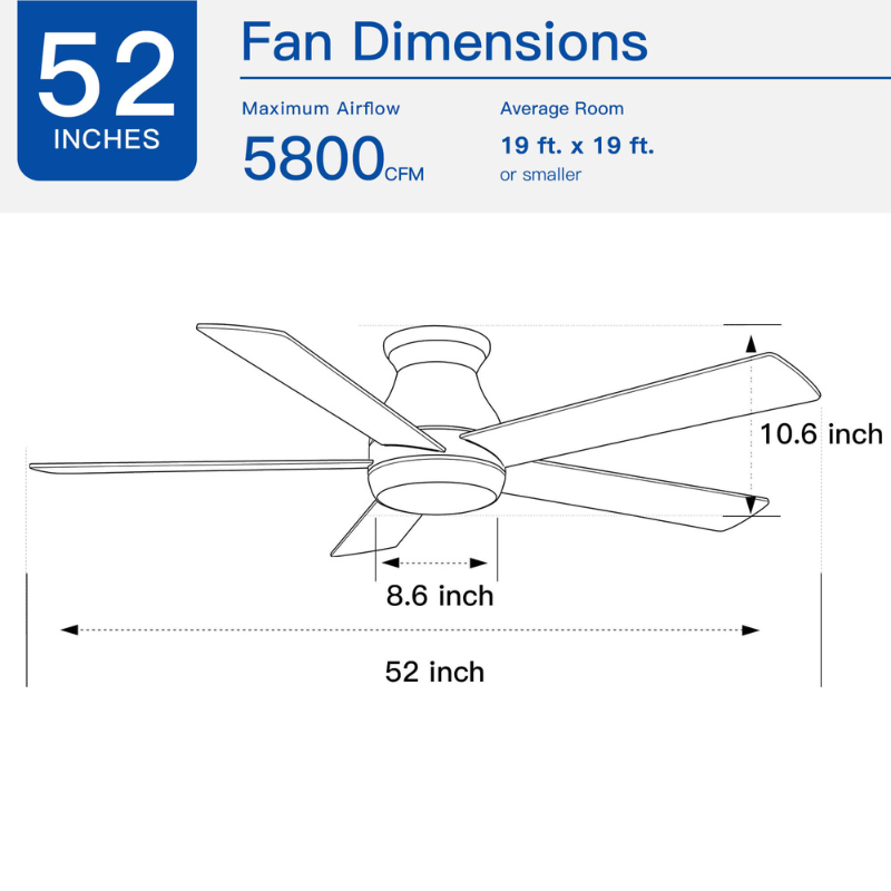 Close-up view of the ceiling fans silver blades and brushed nickel finish
