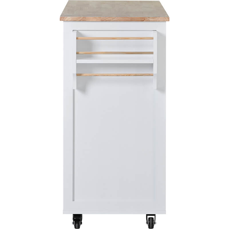 Versatile White Kitchen Cart with Drawers and Wheels - Image 6