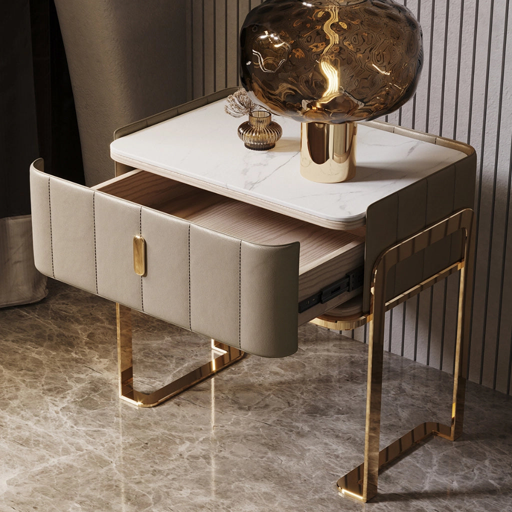 Contemporary Nightstand with Stylish Sintered Stone Top - Image 6
