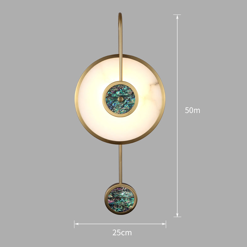 Close-up view of the copper lamp with ceramic shade, highlighting its luxurious finish.