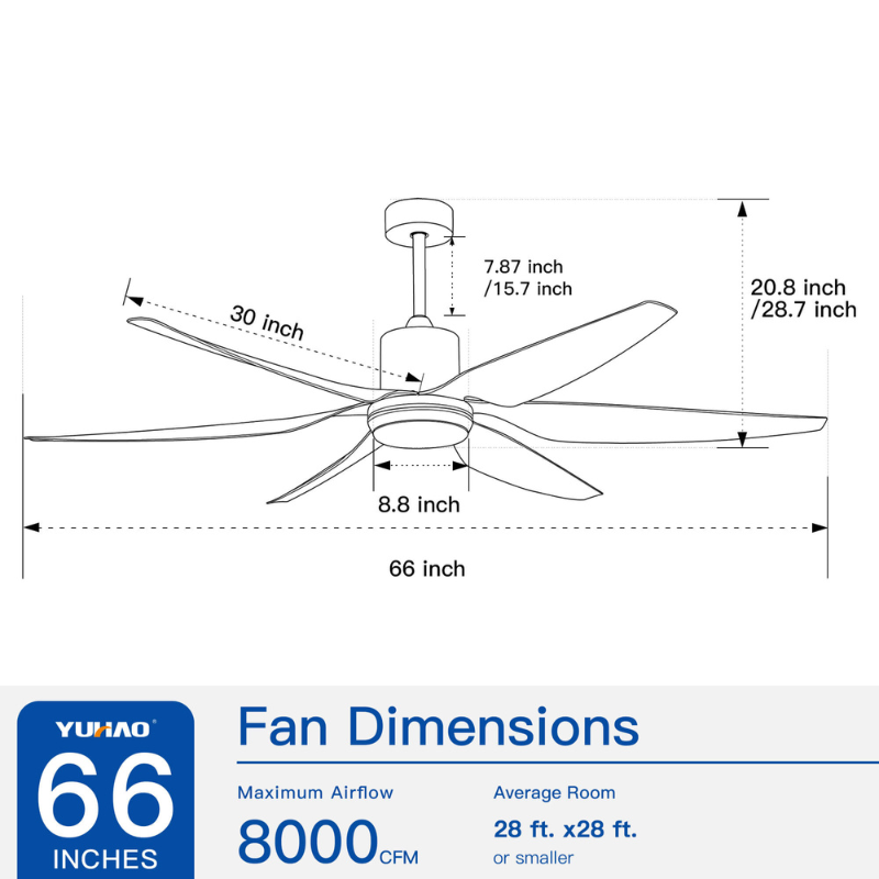 Bright LED lights of the wooden ceiling fan illuminating a stylish room