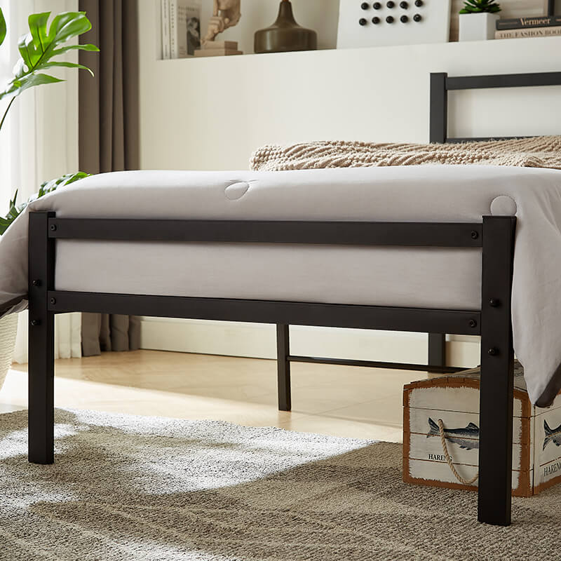 Elegant Metal Twin Bed Frame with Headboard & Footboard - Image 5