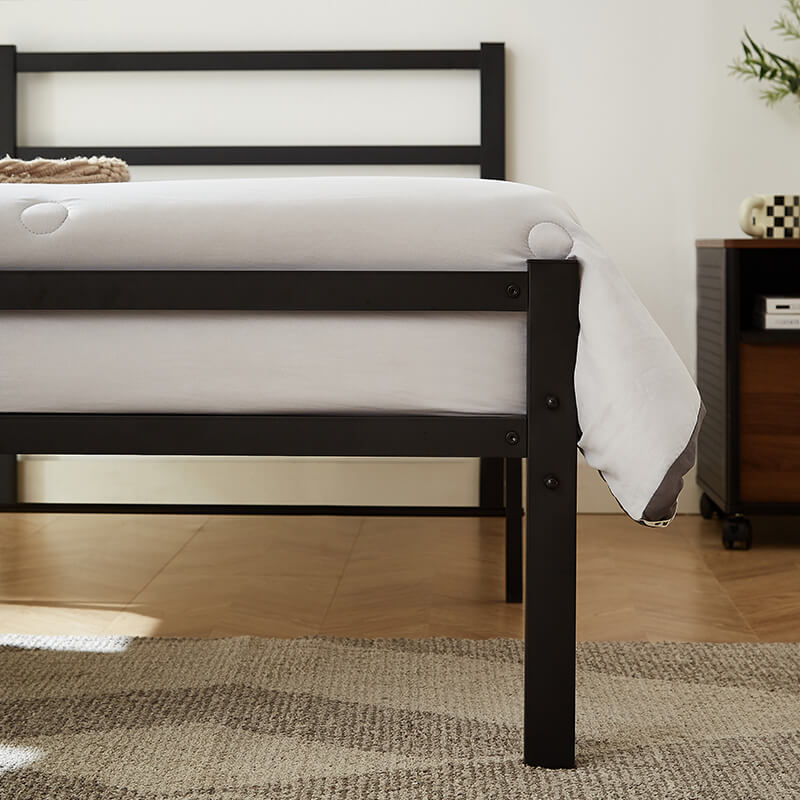 Elegant Metal Twin Bed Frame with Headboard & Footboard - Image 6