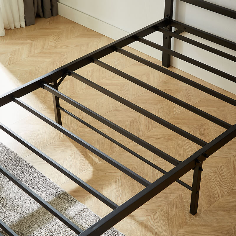 Elegant Metal Twin Bed Frame with Headboard & Footboard - Image 8