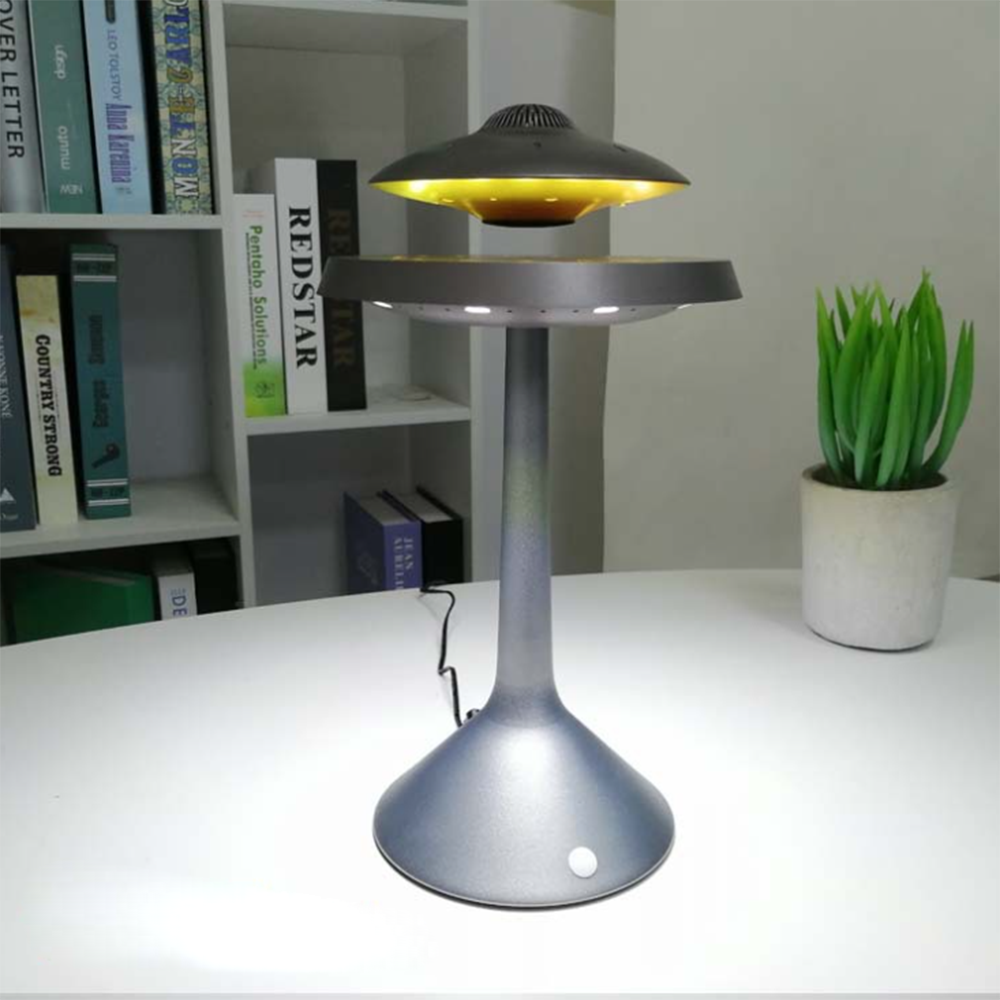 Close-up of the touch control base of the smart lamp, highlighting its modern features.