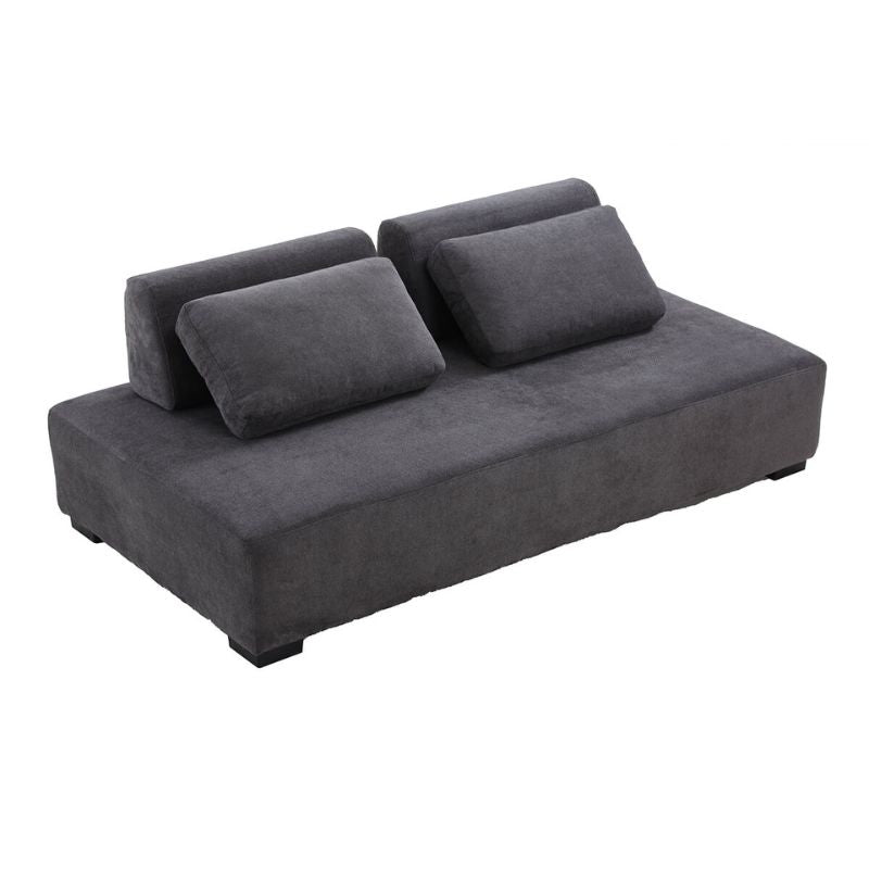 Luxurious 85-Inch Modular Grey Sofa in a modern living room setting