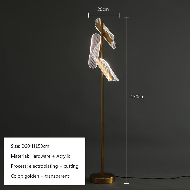 Close-up of the LED lamp showcasing its brass stand and elegant design.