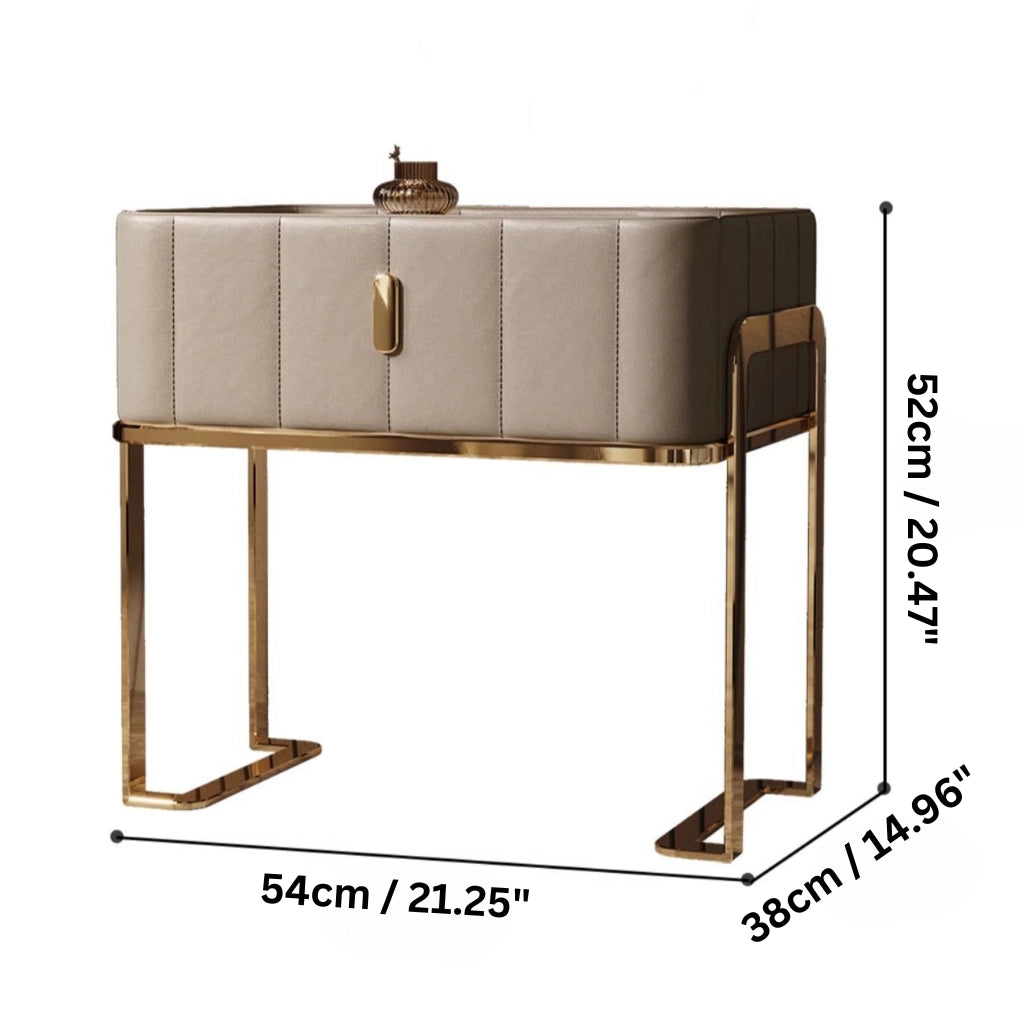 Contemporary Nightstand with Stylish Sintered Stone Top - Image 10