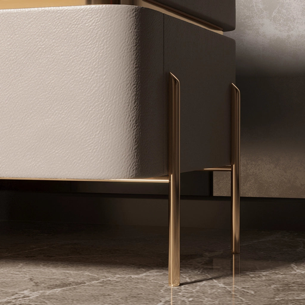 Sintered stone top of the nightstand showcasing its durability and elegance.