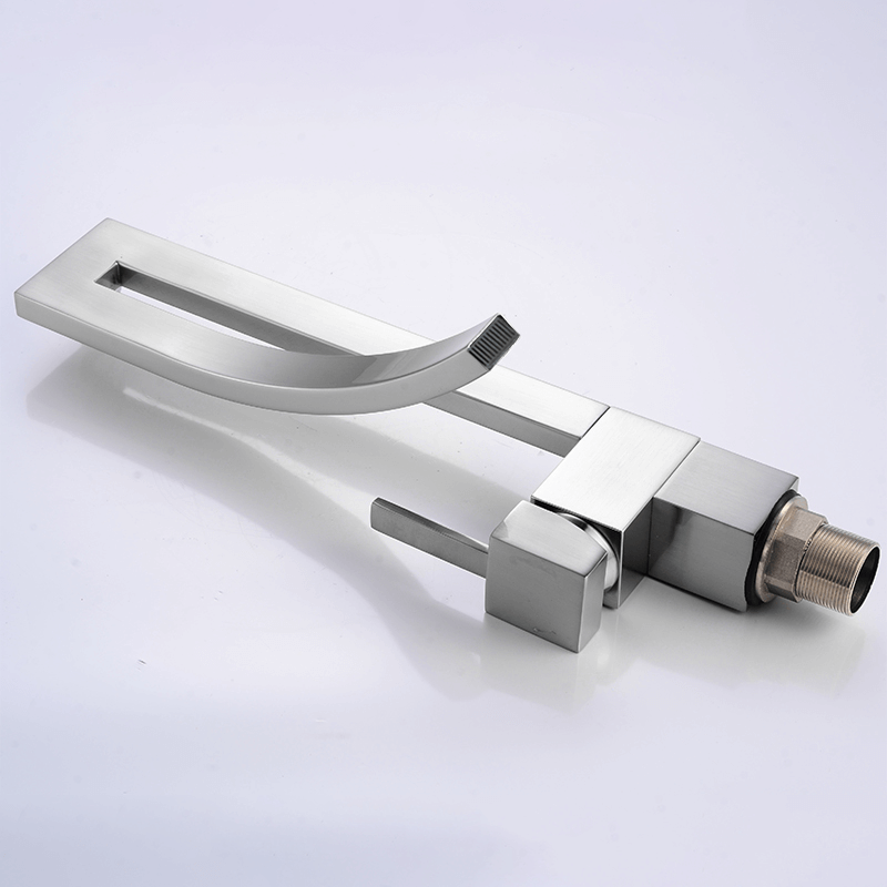 Brass mixer faucet showcasing a sleek design for modern bathrooms.