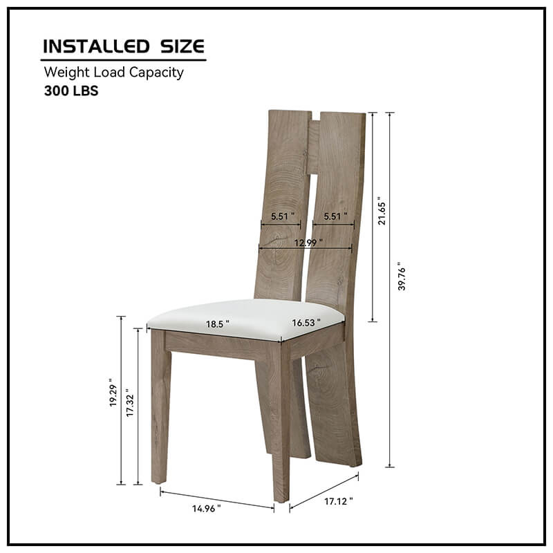 Cayman High Back Wooden Dining Chair set, showcasing elegant contemporary design in a dining room setting.