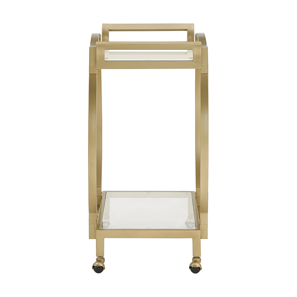 Elegant luxury bar cart in a modern living room setting