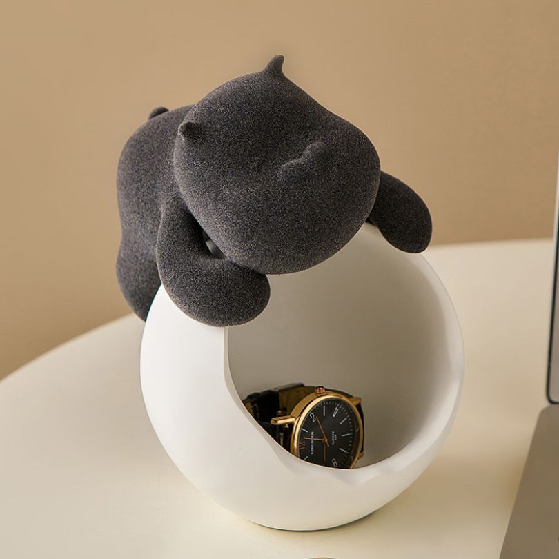 Stylish office decor featuring the Chic Hippo Desk Organizer in a modern workspace.