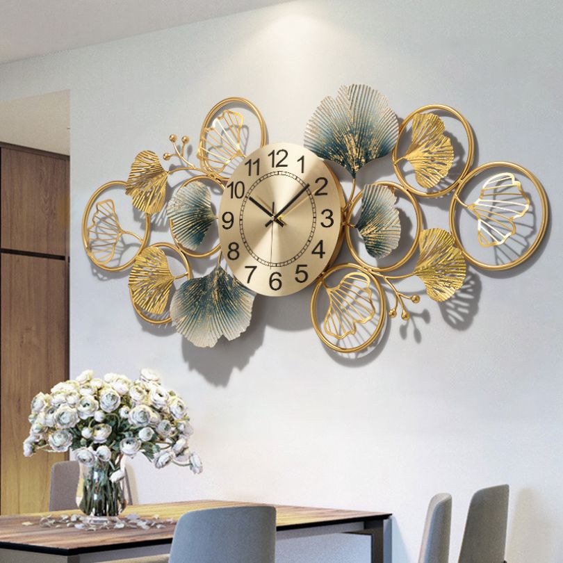 Side angle of the wall clock highlighting its modern design and colorful finish.