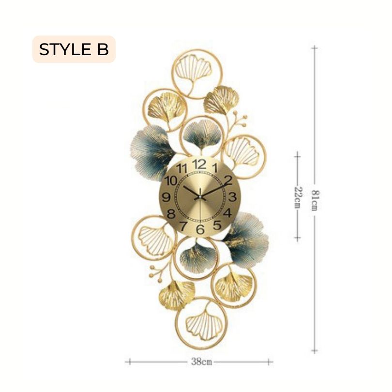 Side angle of the wall clock highlighting its modern design and colorful finish.