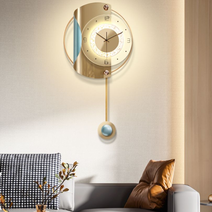 Remote control for adjusting the brightness of the luxury backlit wall clock, showcasing its functionality.