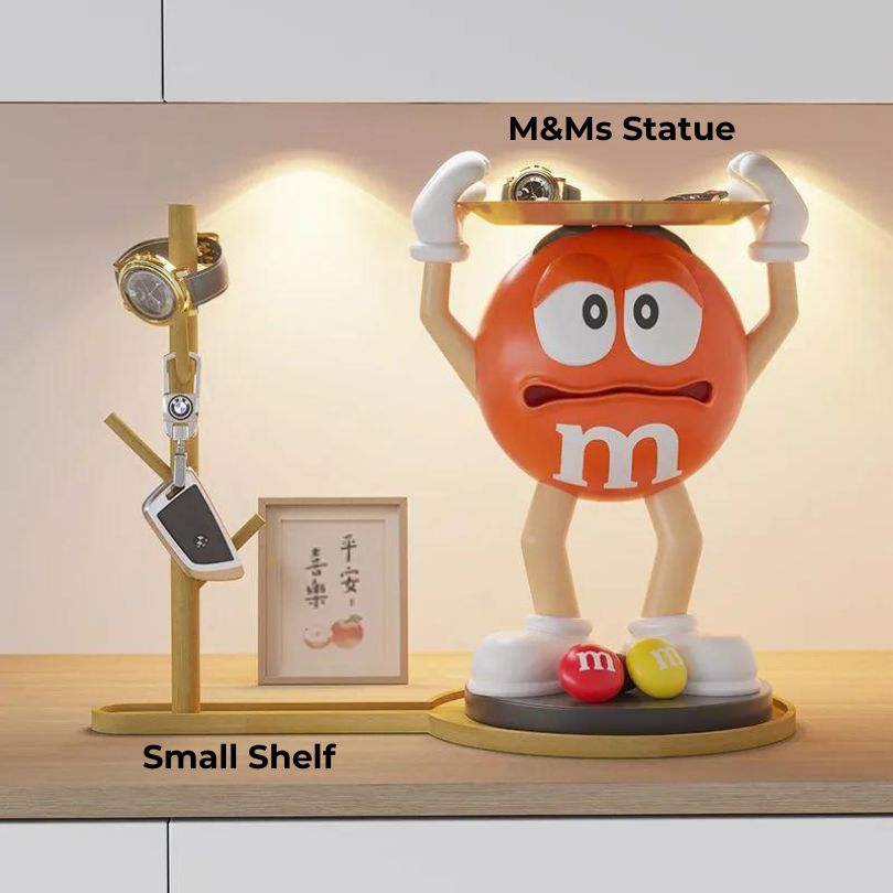 Vibrant Resin Bean Statue with Storage Tray - Image 6