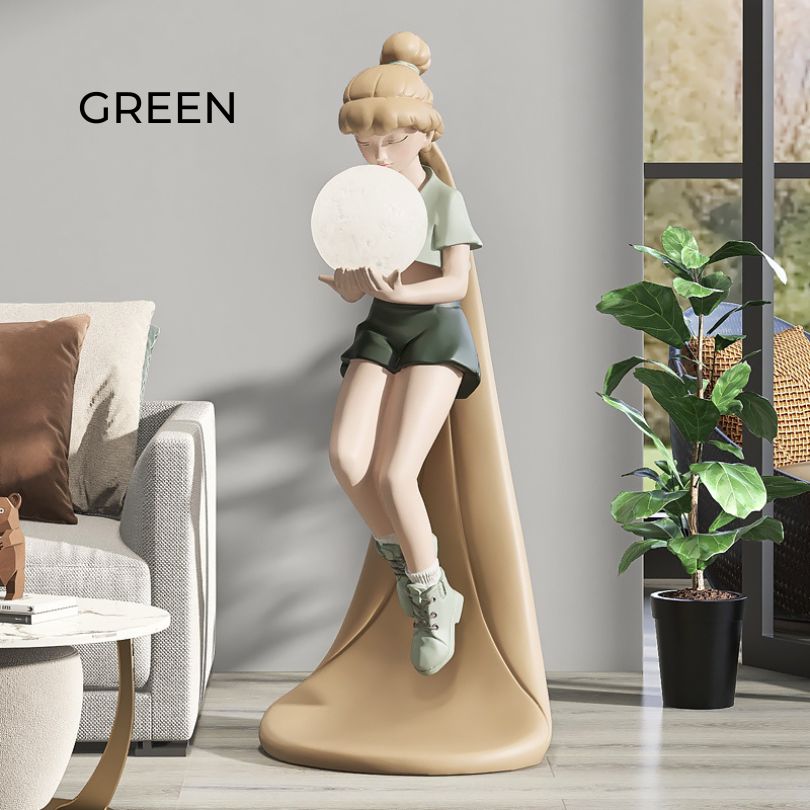 Floor statue of a Disney girl figure, beautifully designed to bring a whimsical touch to your home.