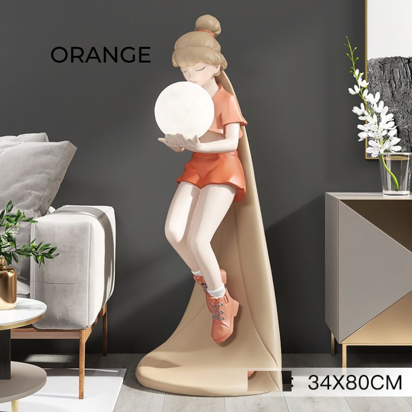 Disney girl figure sculpture showcasing intricate details and vibrant colors, perfect for home decor.