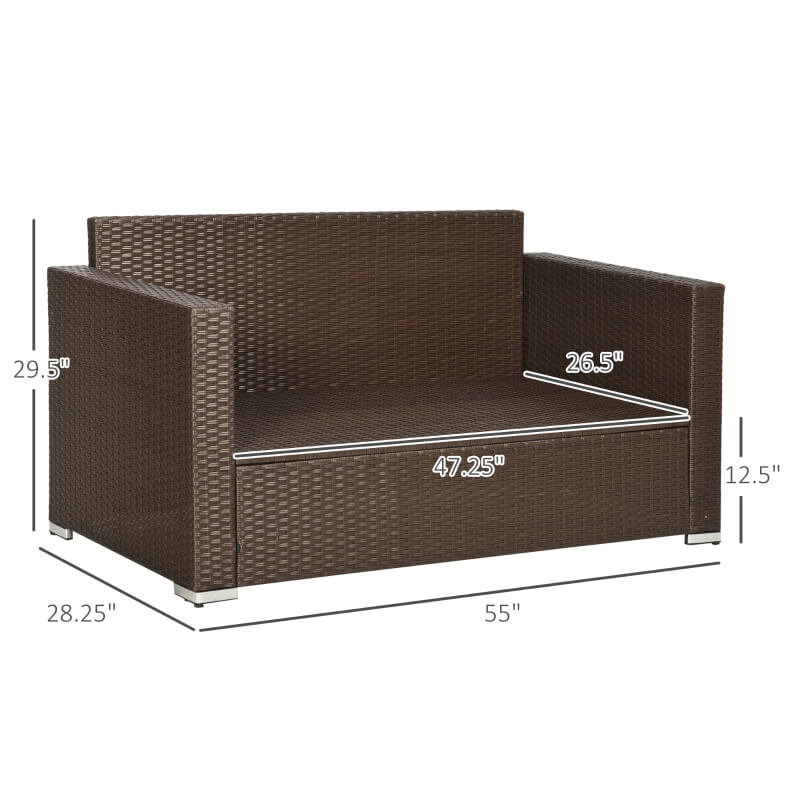 Two people relaxing on the comfortable garden loveseat