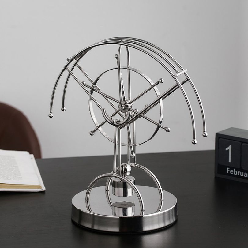 Ferris wheel desk decor on a stylish home office desk, enhancing the workspaces creative vibe.