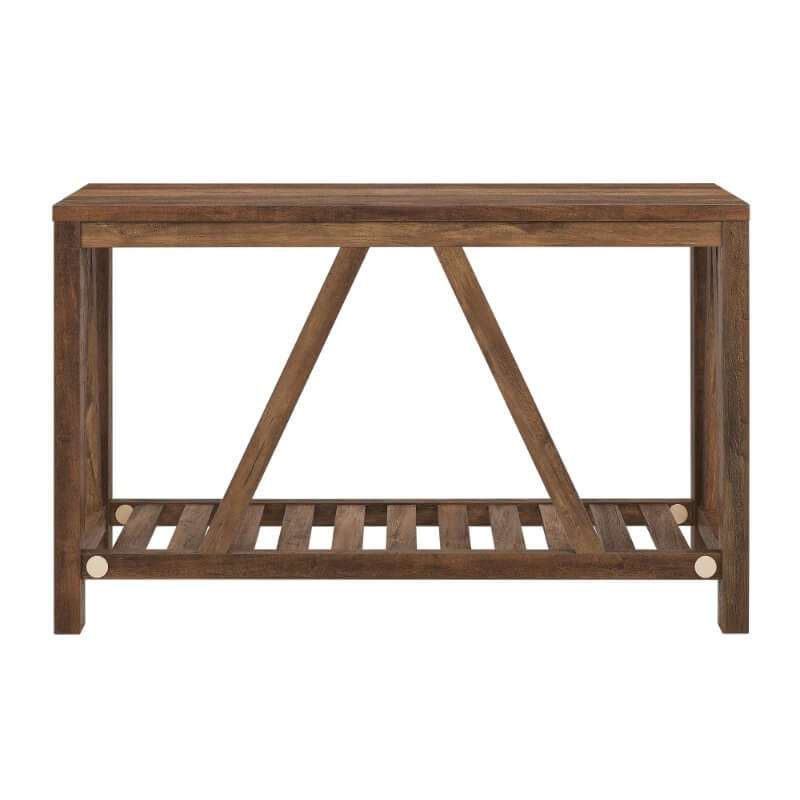 Close-up of the console table with accessories, emphasizing its stylish appeal.