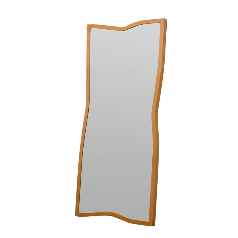 Close-up of the adjustable feature on the Nordic wooden mirror