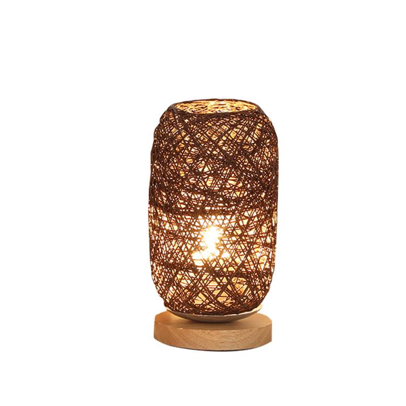 The lamp placed on a stylish desk, illustrating its use in a home office setting.