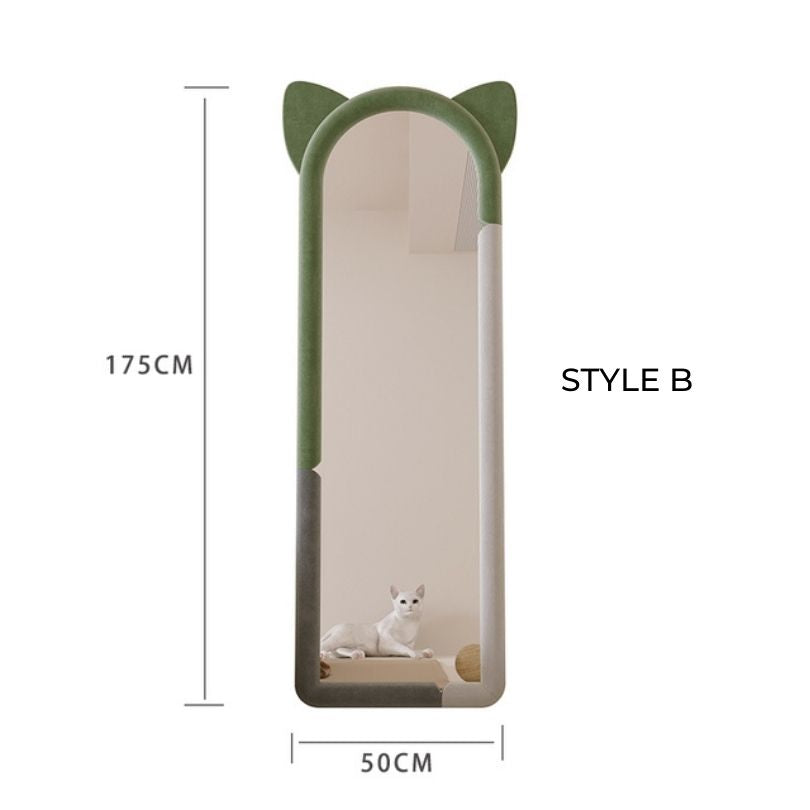 Elegant bedroom mirror standing tall at 175cm, ideal for young girls.