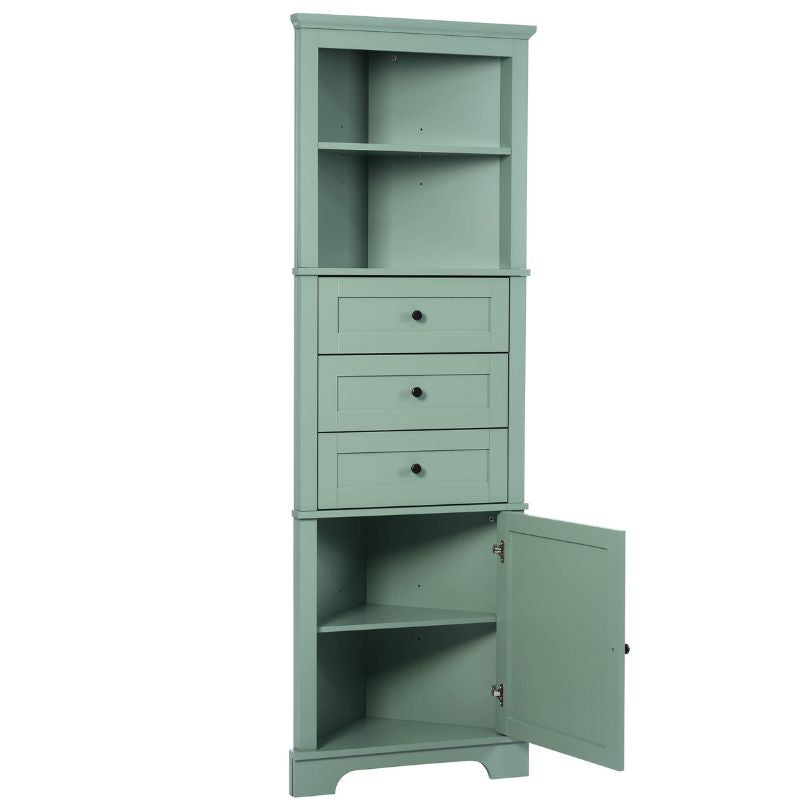Modern bathroom cabinet with three drawers, perfect for organized storage.