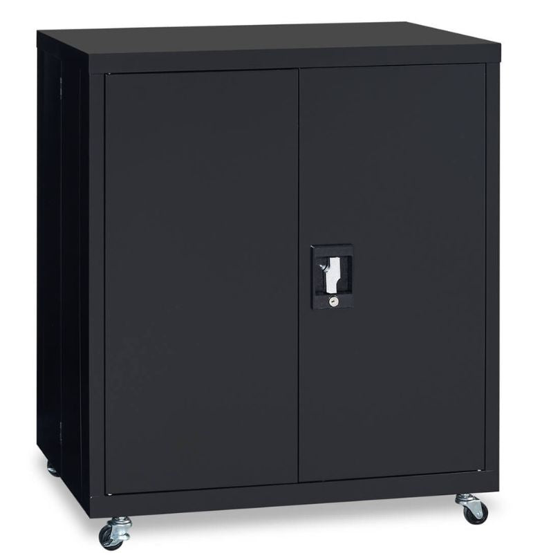 Side angle of the industrial filing cabinet highlighting its sleek design and sturdy build.