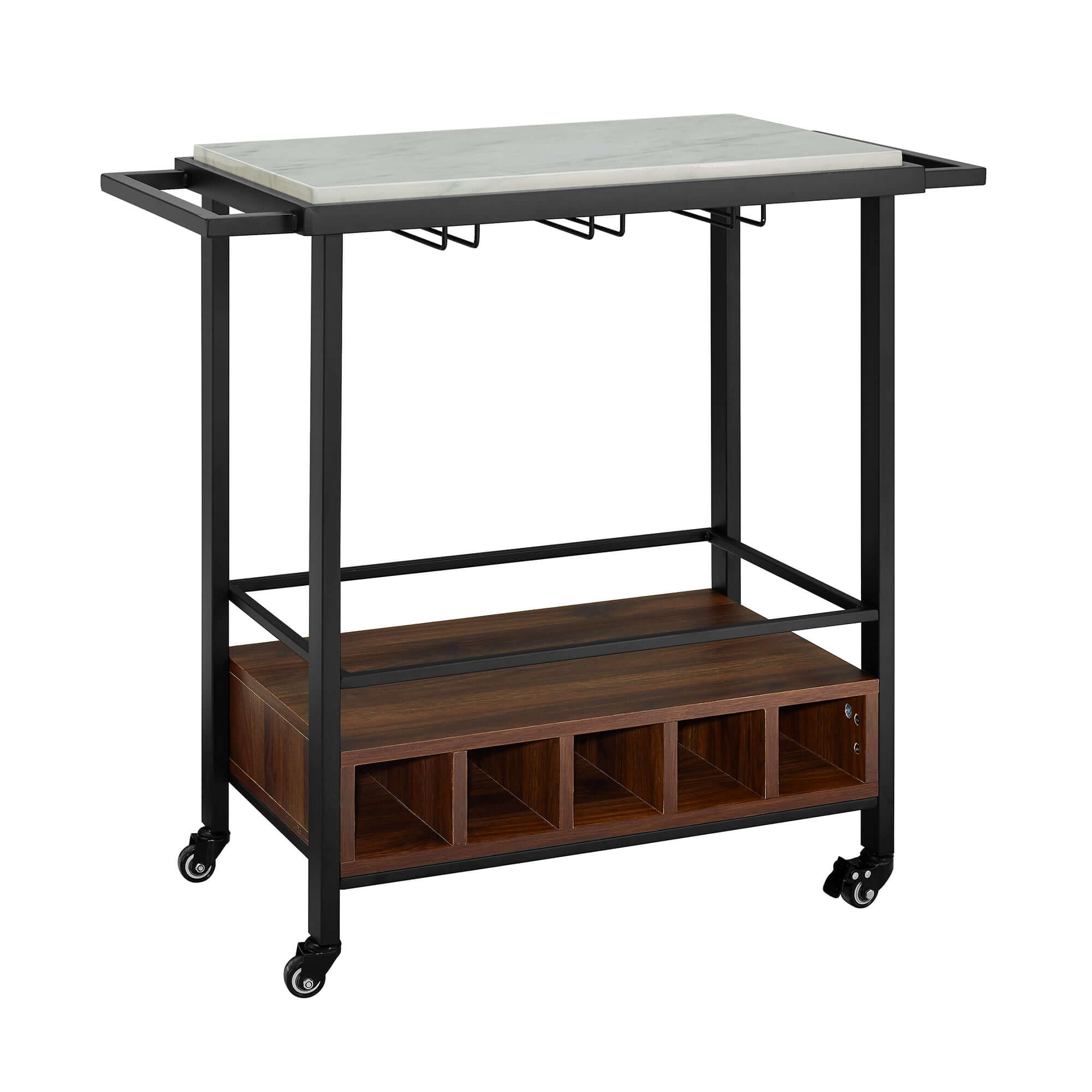Industrial Serving Cart in a dining setting, ready for entertaining