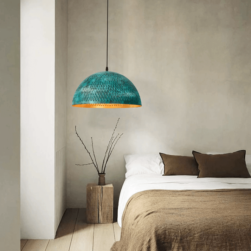 Close-up view of the adjustable suspension wire on the Urban Industrial Pendant Light.