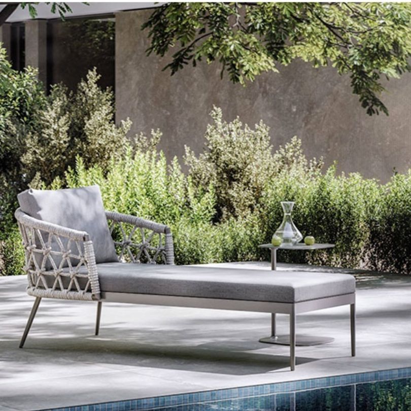 Rocking chair from the Italian style woven rope furniture collection.