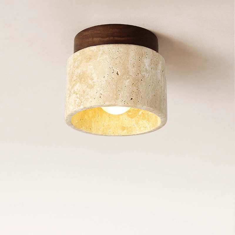 Stylish Japanese lighting for living room illuminating a cozy space.