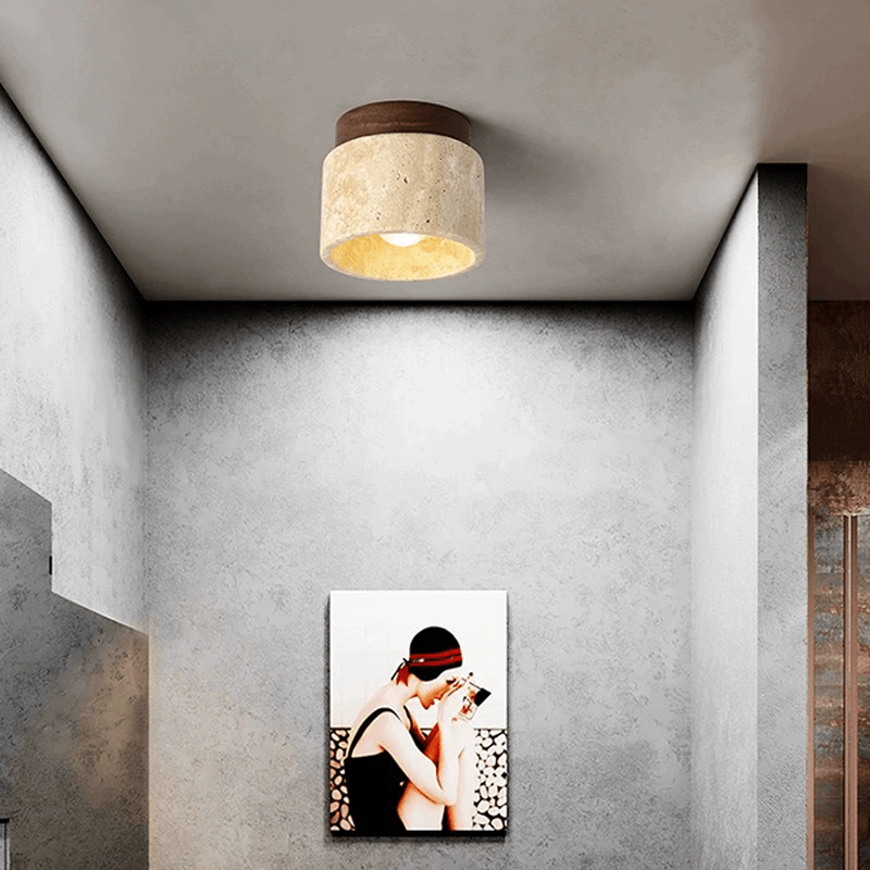 Stylish Japanese lighting for living room illuminating a cozy space.