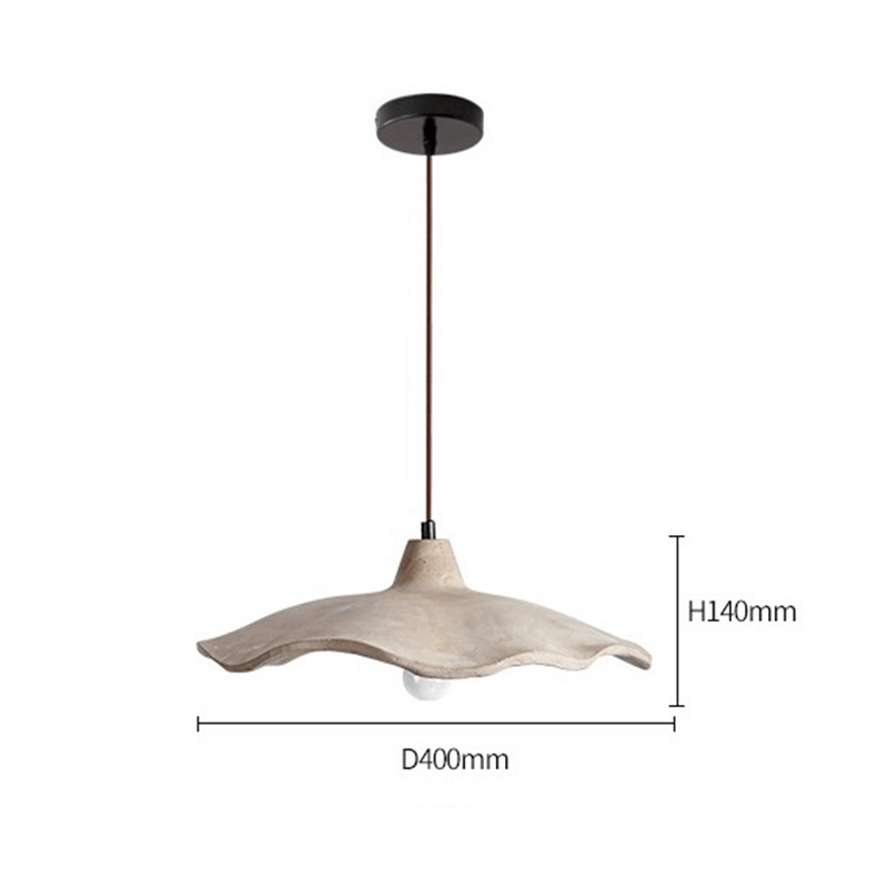 Japanese style yellow stone pendant lamp in a modern home, providing unique illumination.