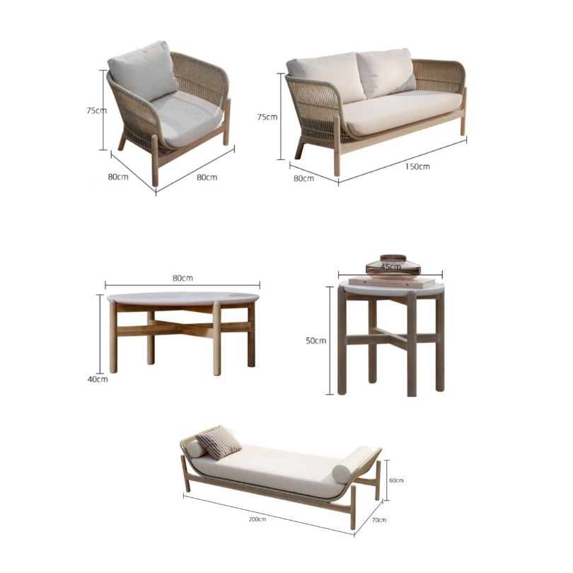 Coffee table from Kettler Luxe Outdoor Sofa Set, ideal for drinks and snacks.