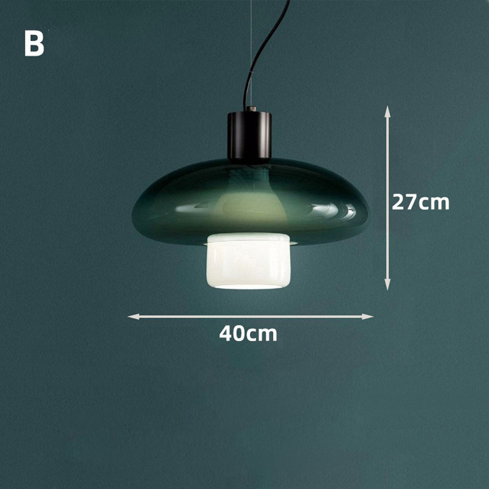 The pendant light installed in a stylish bedroom, exemplifying modern lighting solutions.