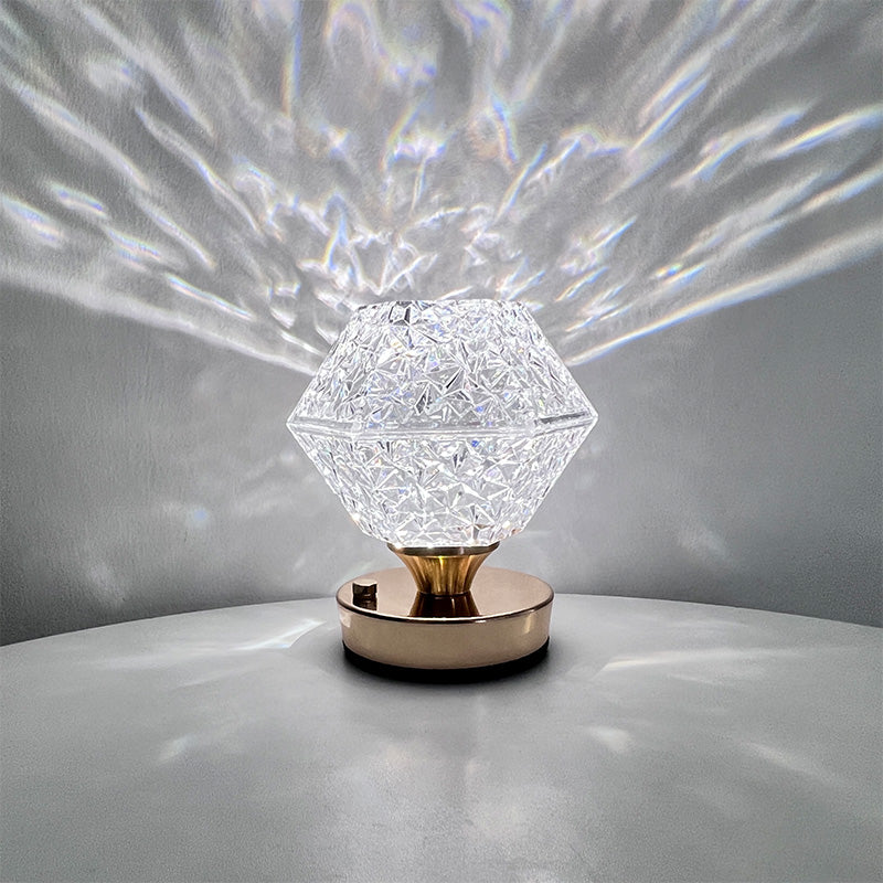 The lamp displayed at a festive party, illuminating the space with enchanting patterns.