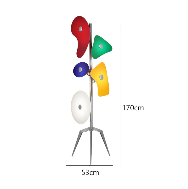 Close-up of the tripod base of the Elegant Orbital Floor Lamp, emphasizing its stylish design and craftsmanship.