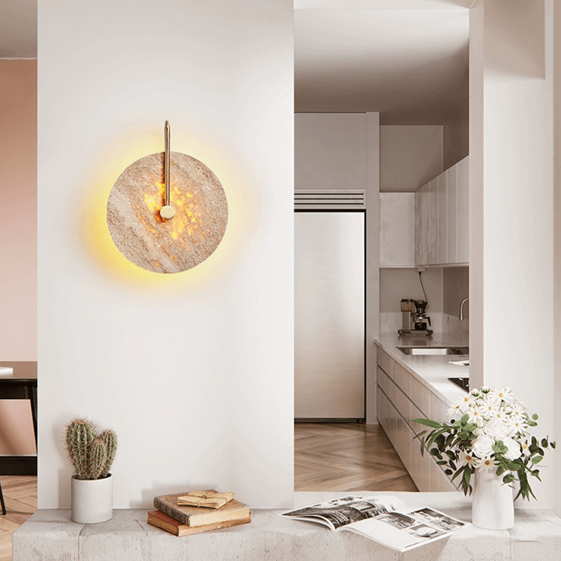 Detail view of the Copper Elegance Flush Mount Wall Light highlighting its elegant design and craftsmanship.