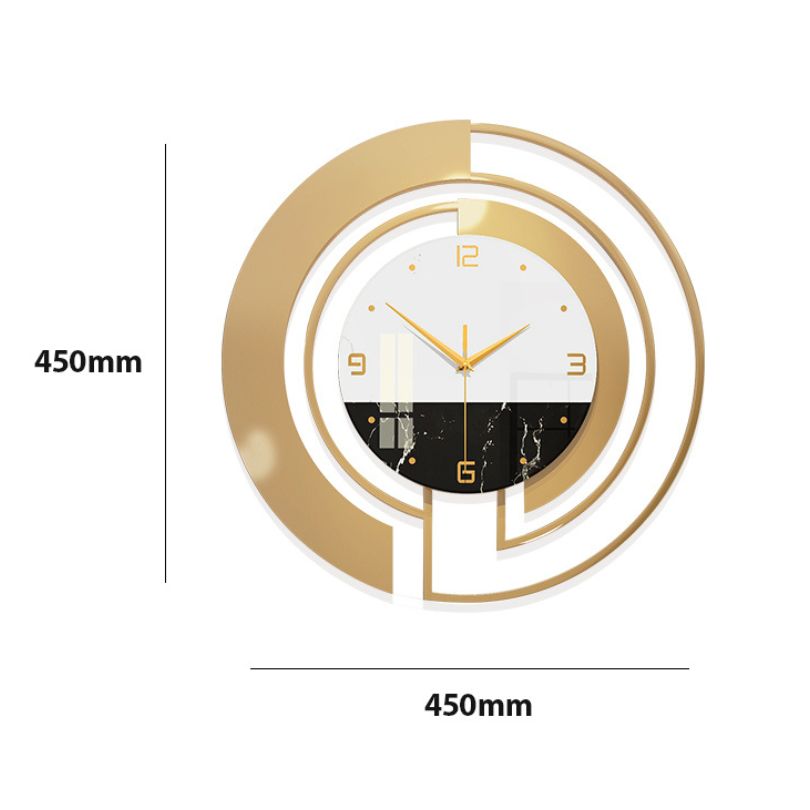 The Elegant Luxury Pendant Wall Clock hung in an office space, demonstrating its sophisticated appeal.