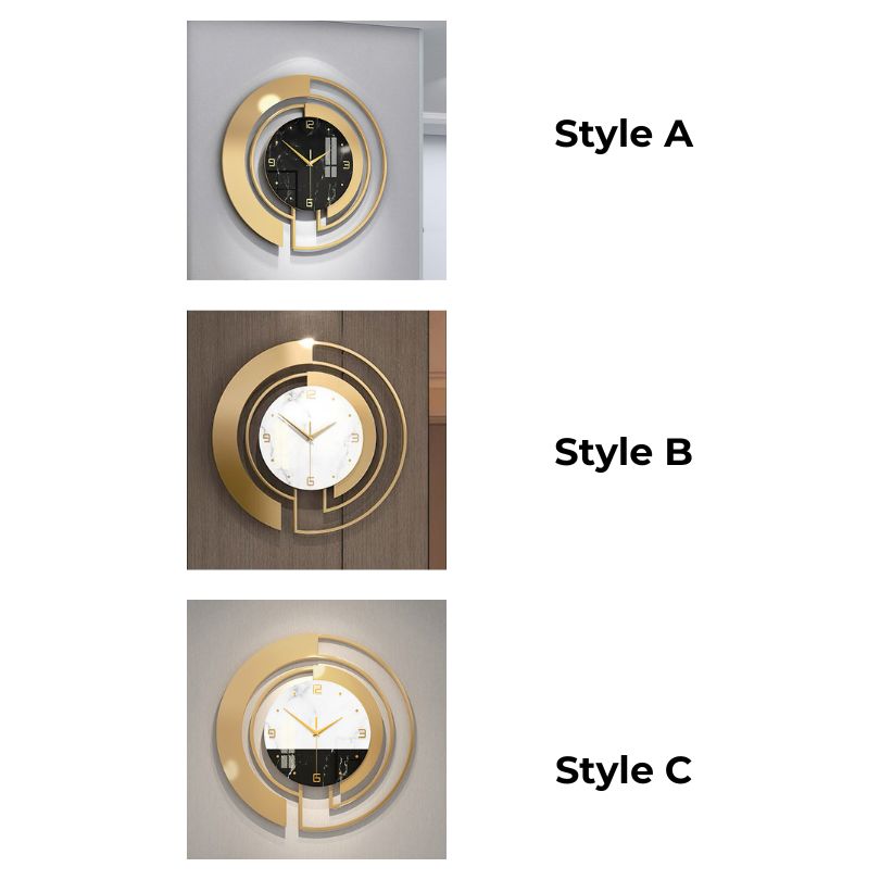Elegant Luxury Pendant Wall Clock in a stylish living room setting, highlighting its unique design.